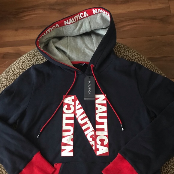 Nautica Logo Hoodie sweatshirt Boy XS - Picture 3 of 5